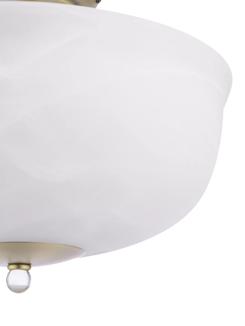 Laura Ashley Cossington semi-flush ceiling light antique brass 33cm - British product