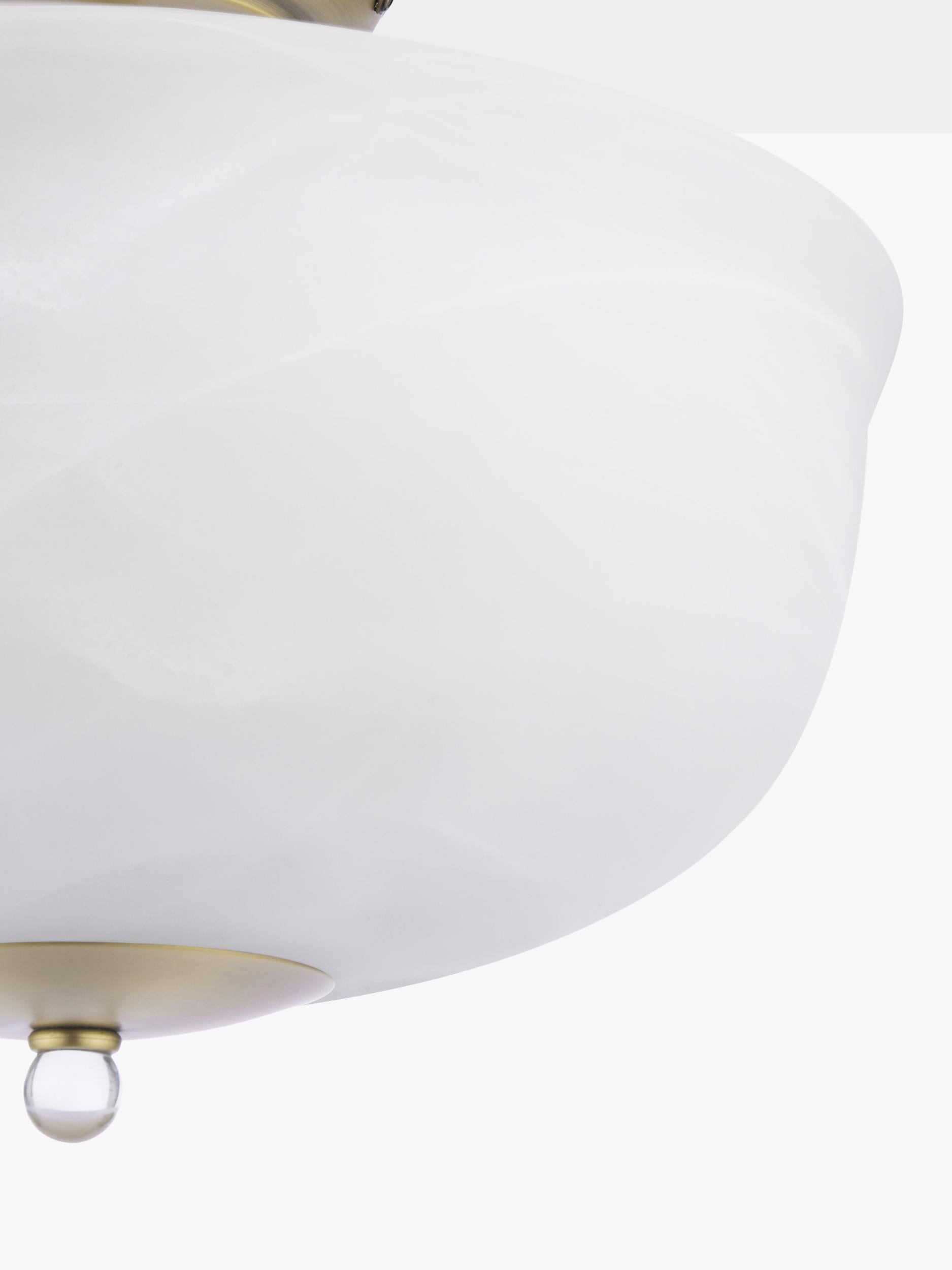 Laura Ashley Cossington semi-flush ceiling light antique brass 33cm - British product