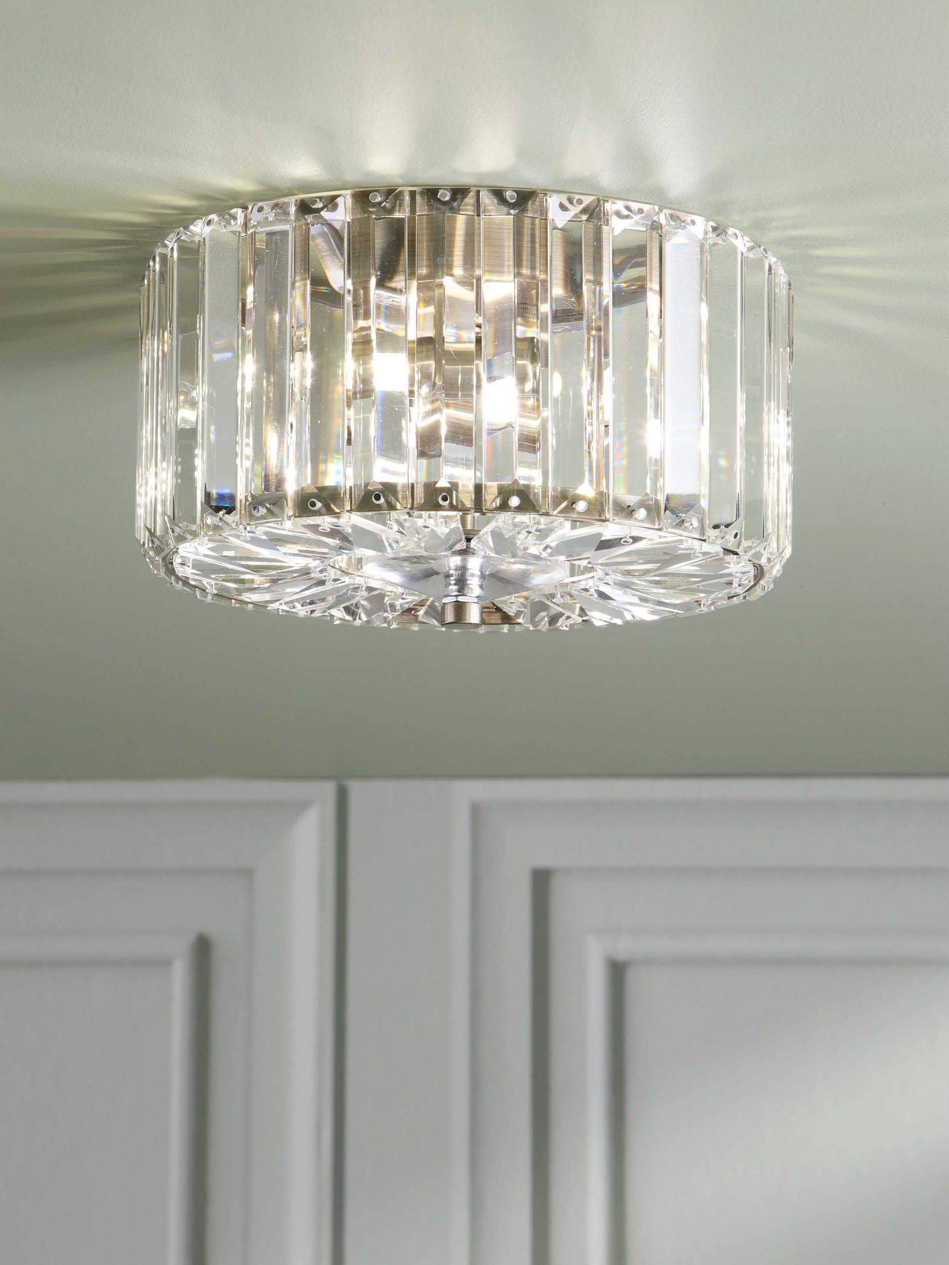 Laura Ashley Fernhurst flush ceiling light antique brass - British product