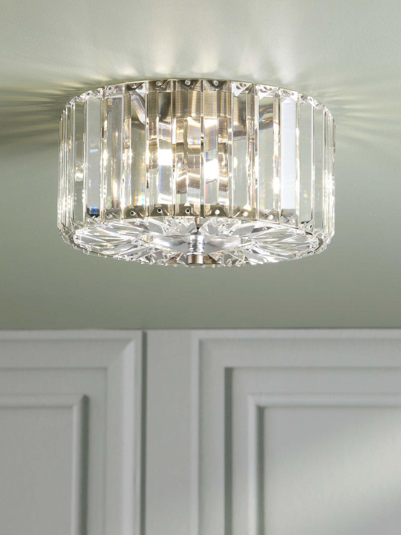 Laura Ashley Fernhurst flush ceiling light antique brass - British product