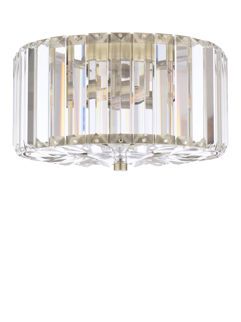 Laura Ashley Fernhurst flush ceiling light antique brass - British product