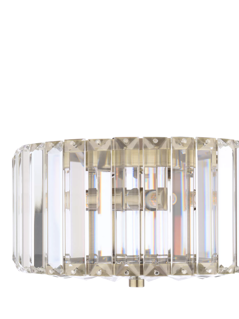 Laura Ashley Fernhurst flush ceiling light antique brass - British product