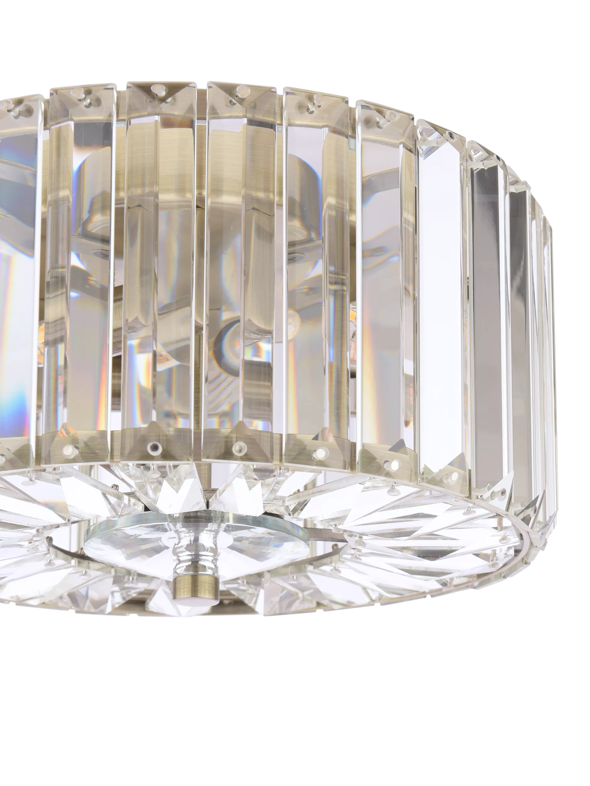 Laura Ashley Fernhurst flush ceiling light antique brass - British product