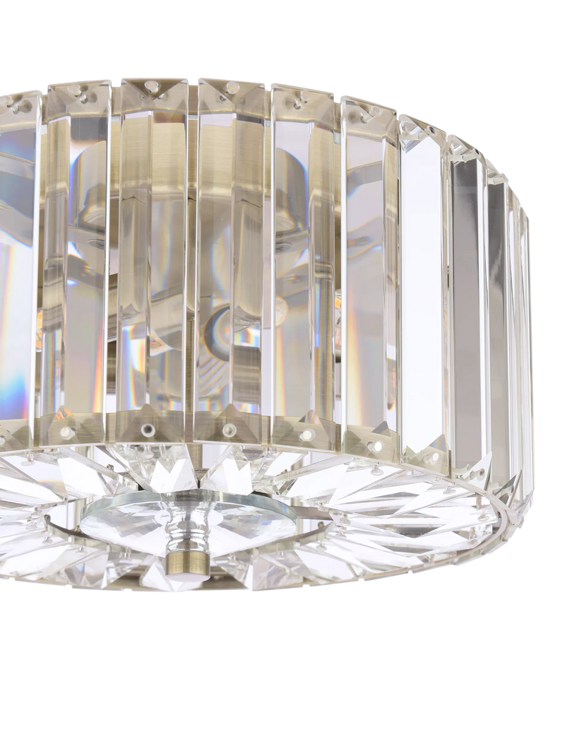 Laura Ashley Fernhurst flush ceiling light antique brass - British product