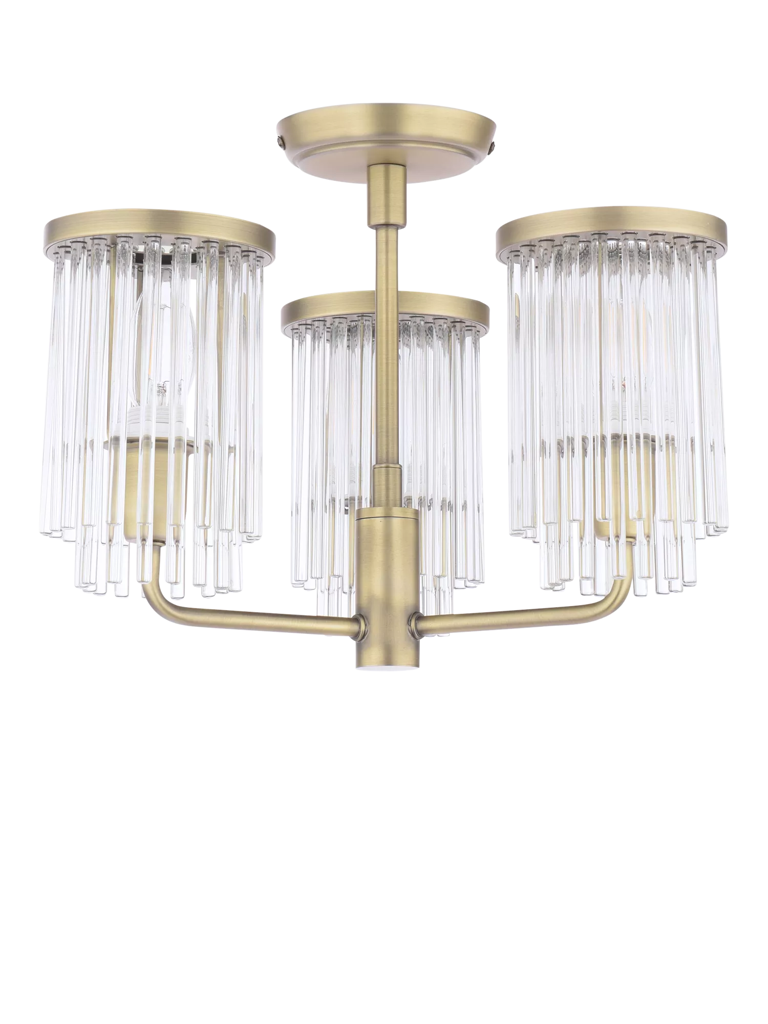 Laura Ashley Hilcote semi flush ceiling light matt antique brass (British brand)
