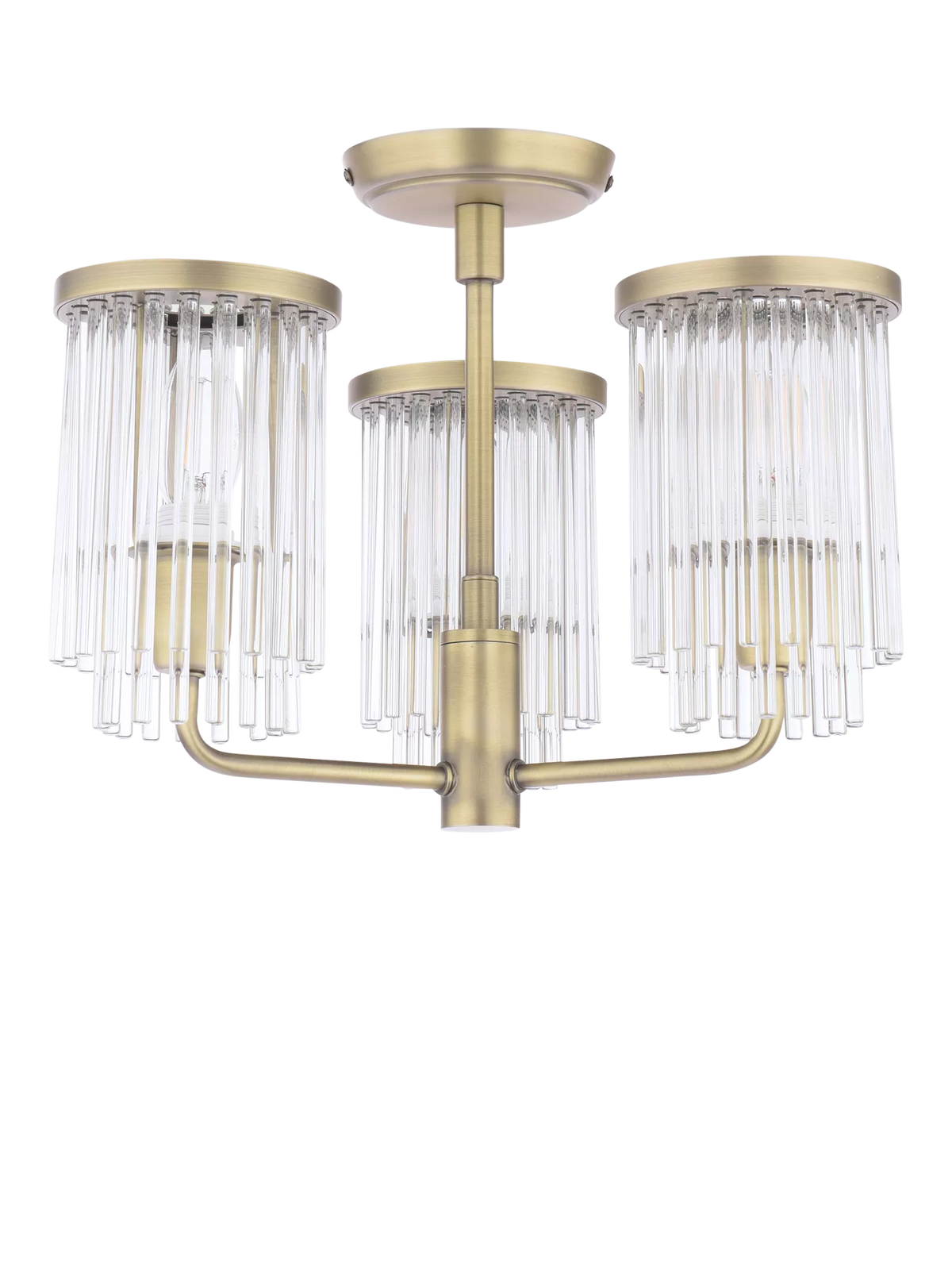 Laura Ashley Hilcote semi flush ceiling light matt antique brass (British brand)