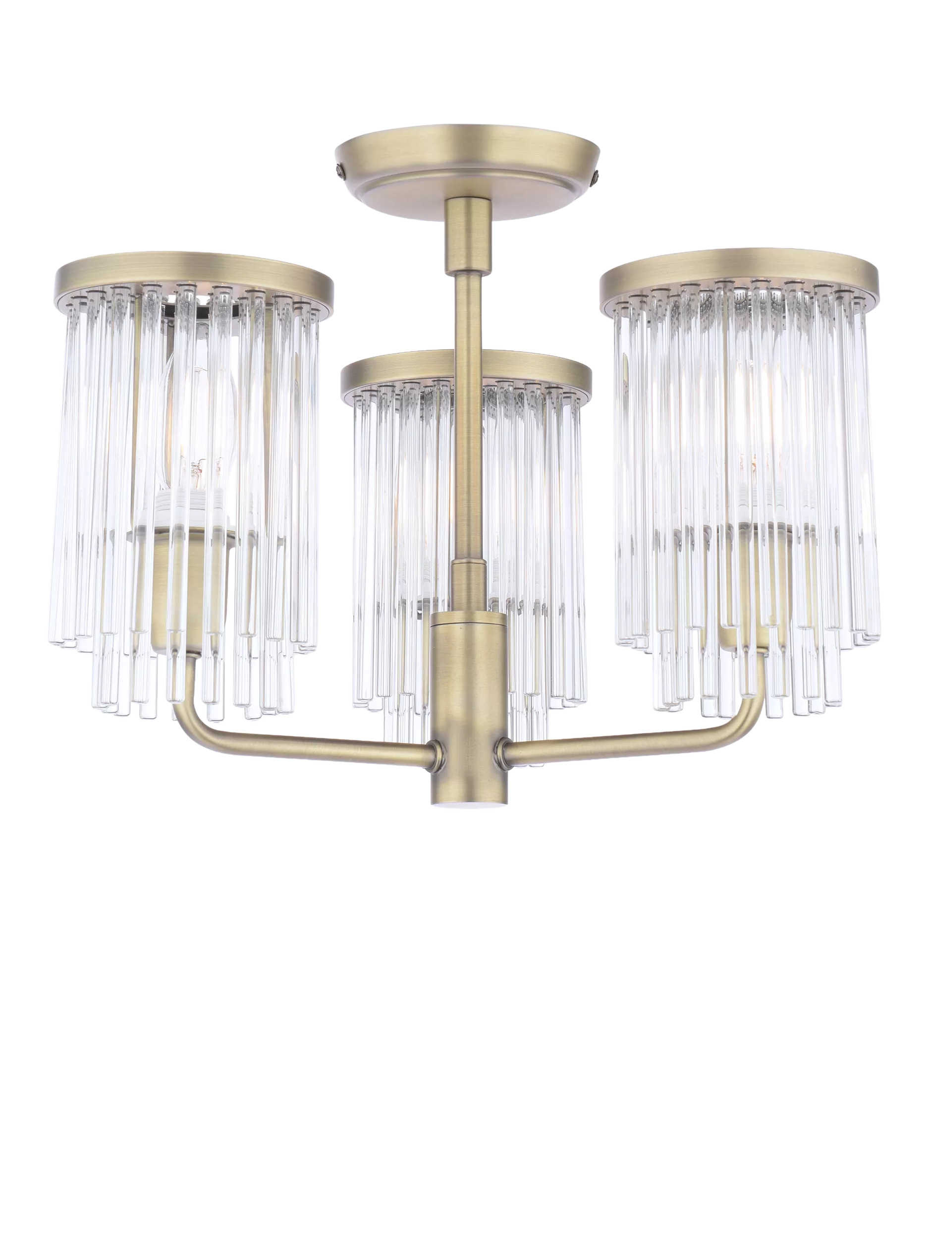 Laura Ashley Hilcote semi flush ceiling light matt antique brass (British brand)