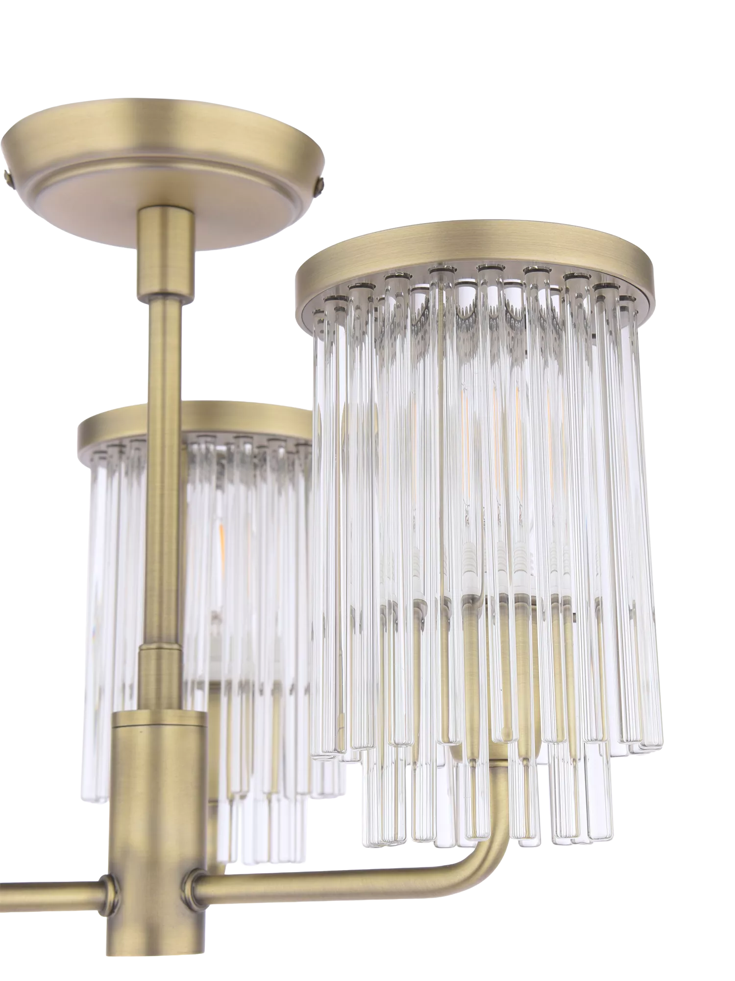 Laura Ashley Hilcote semi flush ceiling light matt antique brass (British brand)