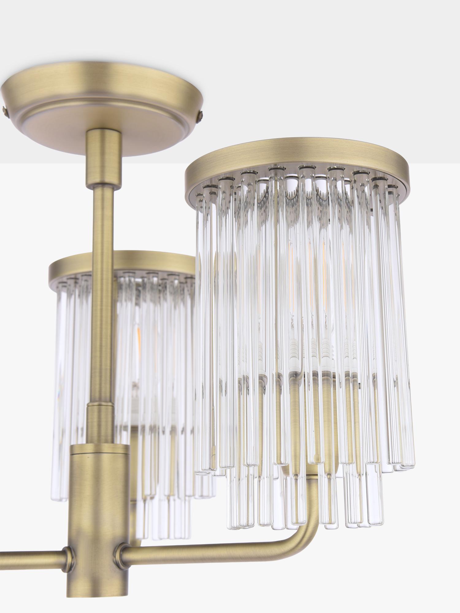 Laura Ashley Hilcote semi flush ceiling light matt antique brass (British brand)