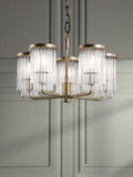 Laura Ashley Hilcote pendant ceiling light matt antique brass, imported from the UK