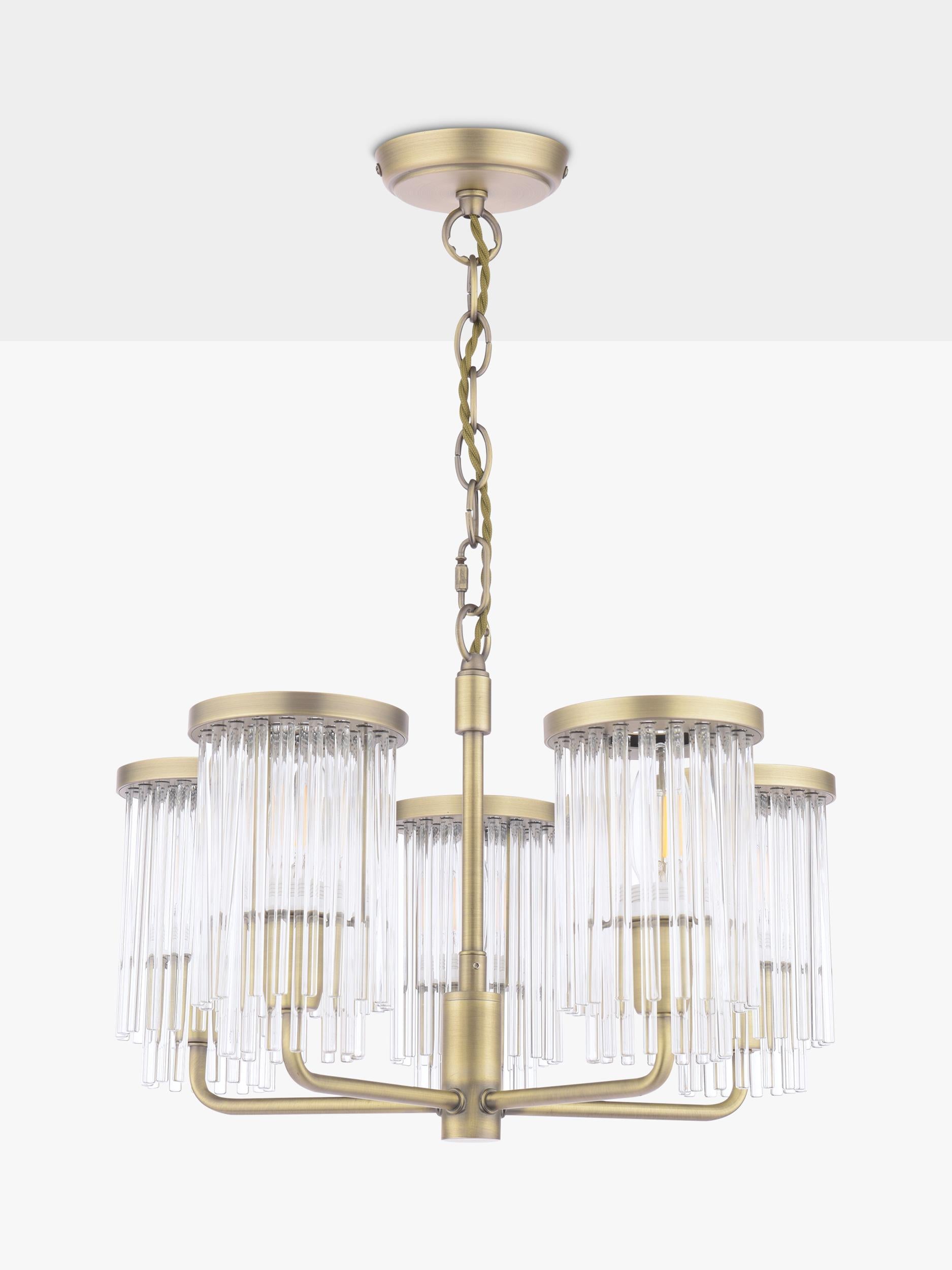 Laura Ashley Hilcote pendant ceiling light matt antique brass, imported from the UK