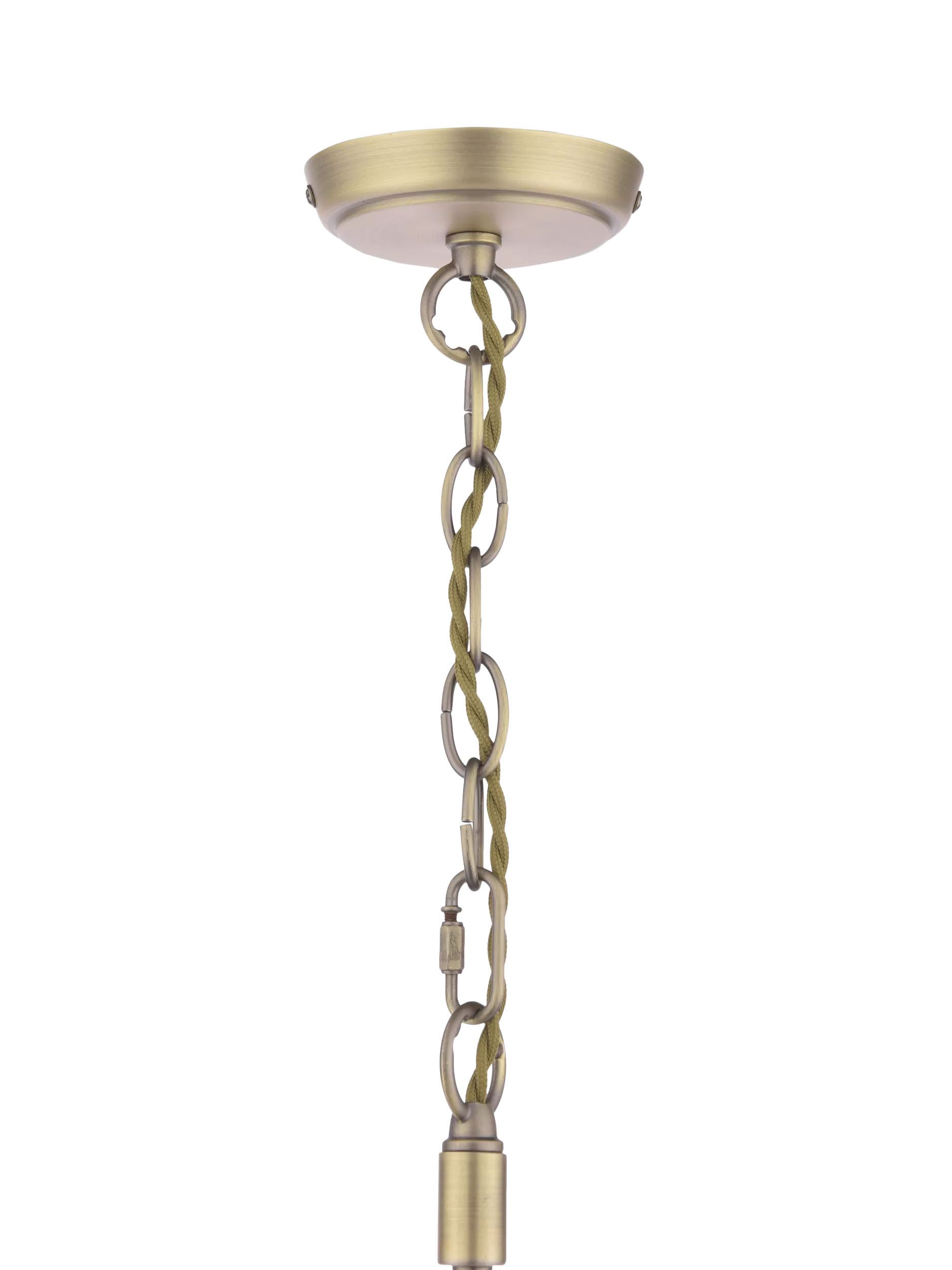 Laura Ashley Hilcote pendant ceiling light matt antique brass, imported from the UK