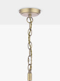 Laura Ashley Hilcote pendant ceiling light matt antique brass, imported from the UK