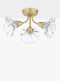 Laura Ashley Kerswell 3 arm glass shade flush ceiling light, imported from the UK