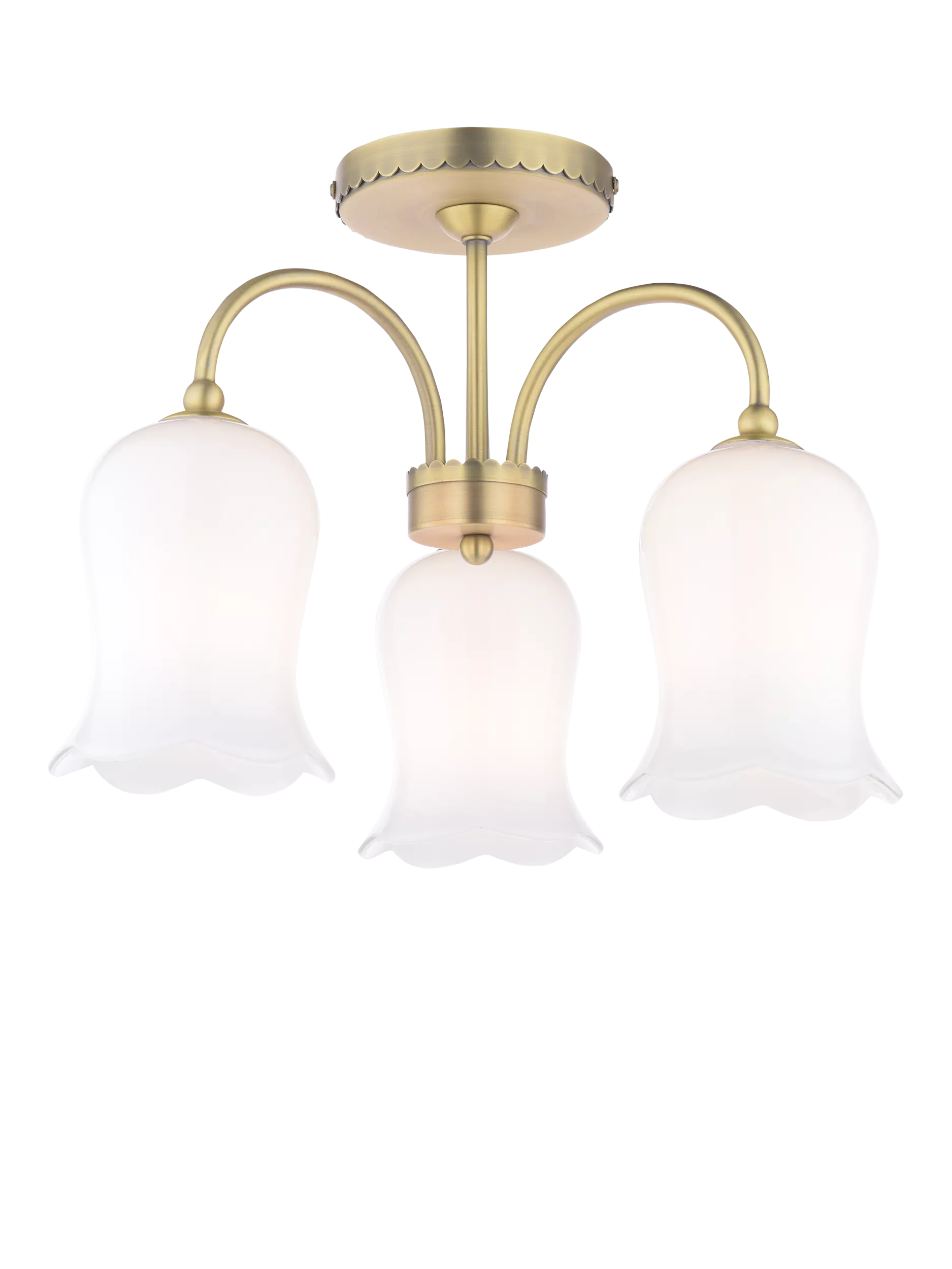 Laura Ashley Lidsell semi flush ceiling light antique brass - British product