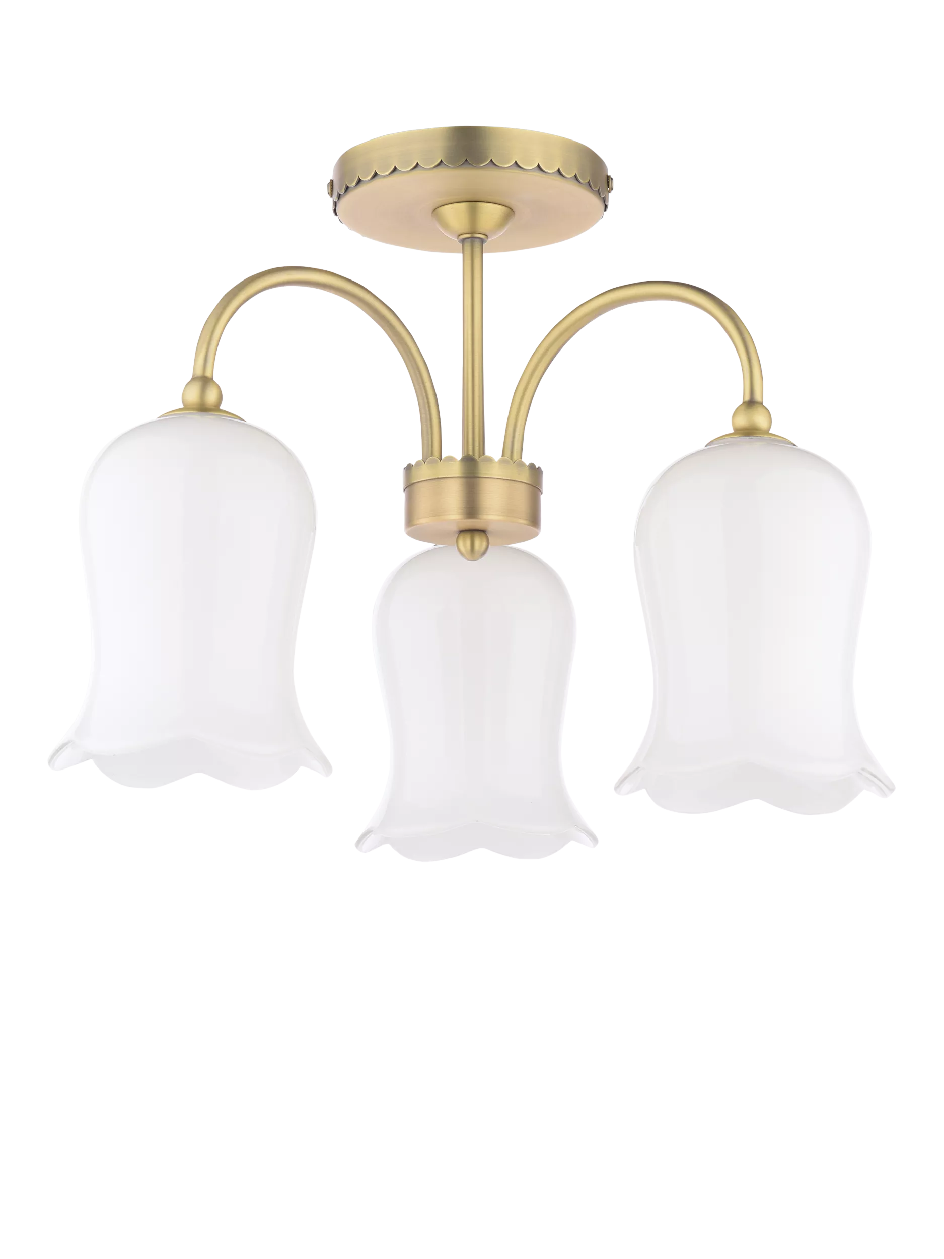 Laura Ashley Lidsell semi flush ceiling light antique brass - British product