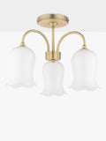 Laura Ashley Lidsell semi flush ceiling light antique brass - British product