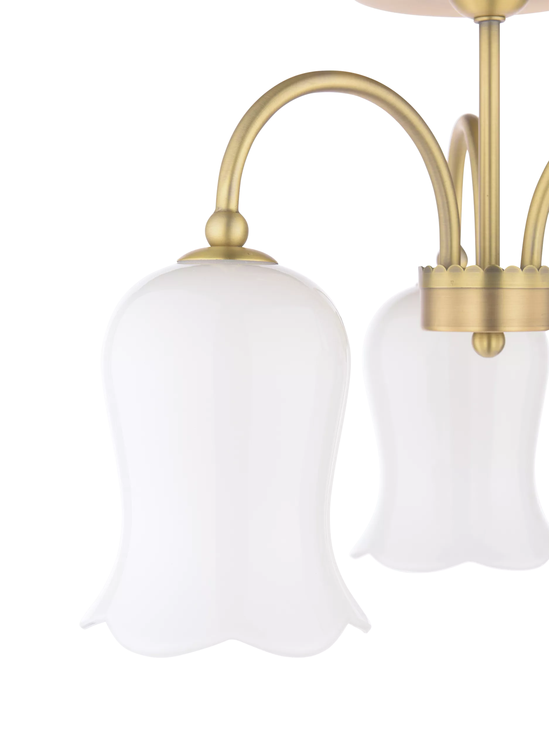 Laura Ashley Lidsell semi flush ceiling light antique brass - British product