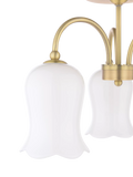 Laura Ashley Lidsell semi flush ceiling light antique brass - British product