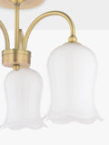 Laura Ashley Lidsell semi flush ceiling light antique brass - British product