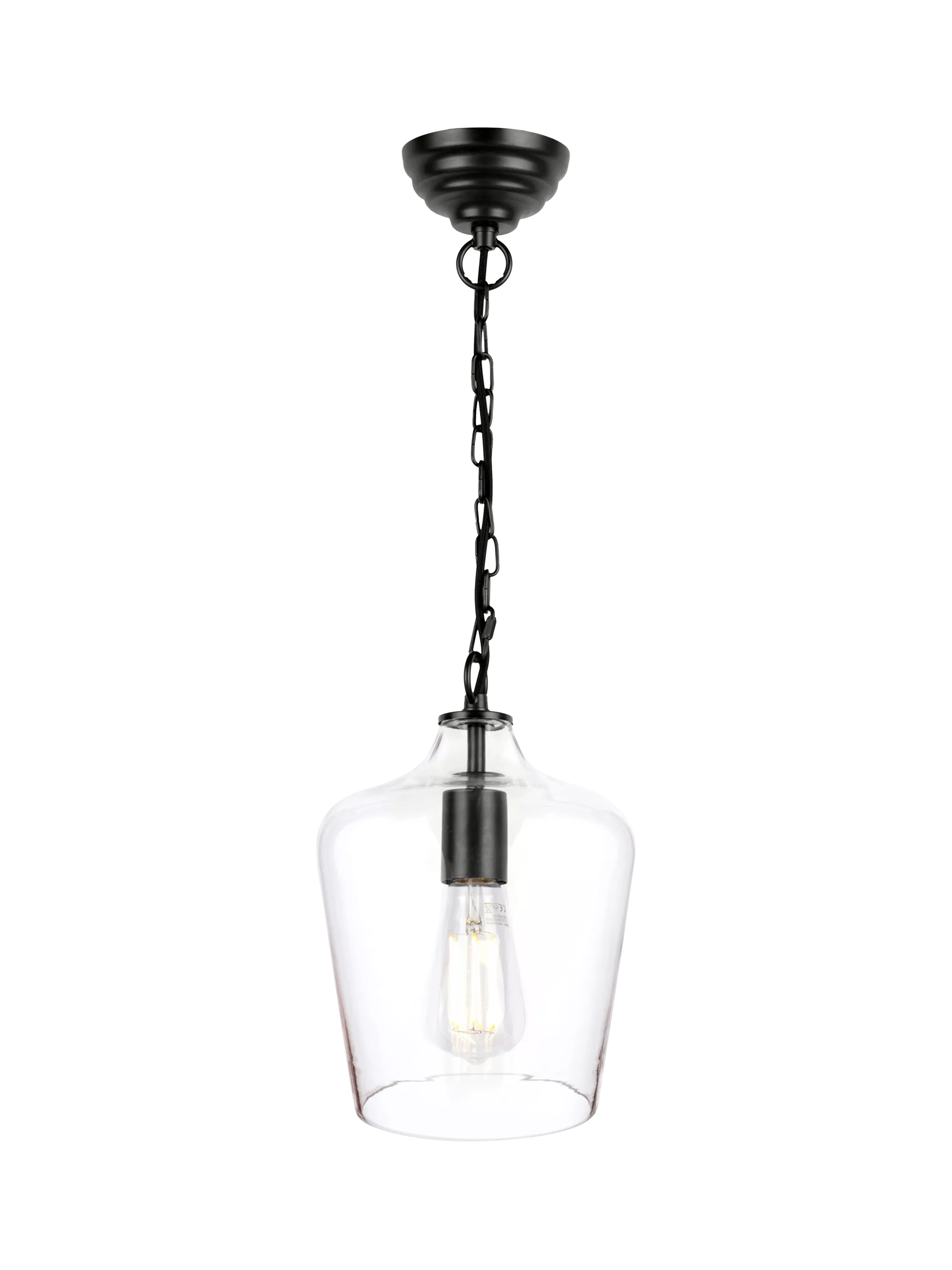 Laura Ashley Ockley pendant ceiling light black, imported from the UK