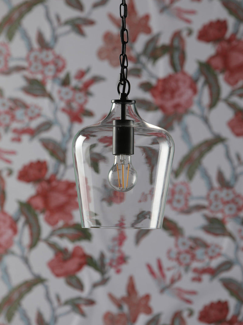 Laura Ashley Ockley pendant ceiling light black, imported from the UK