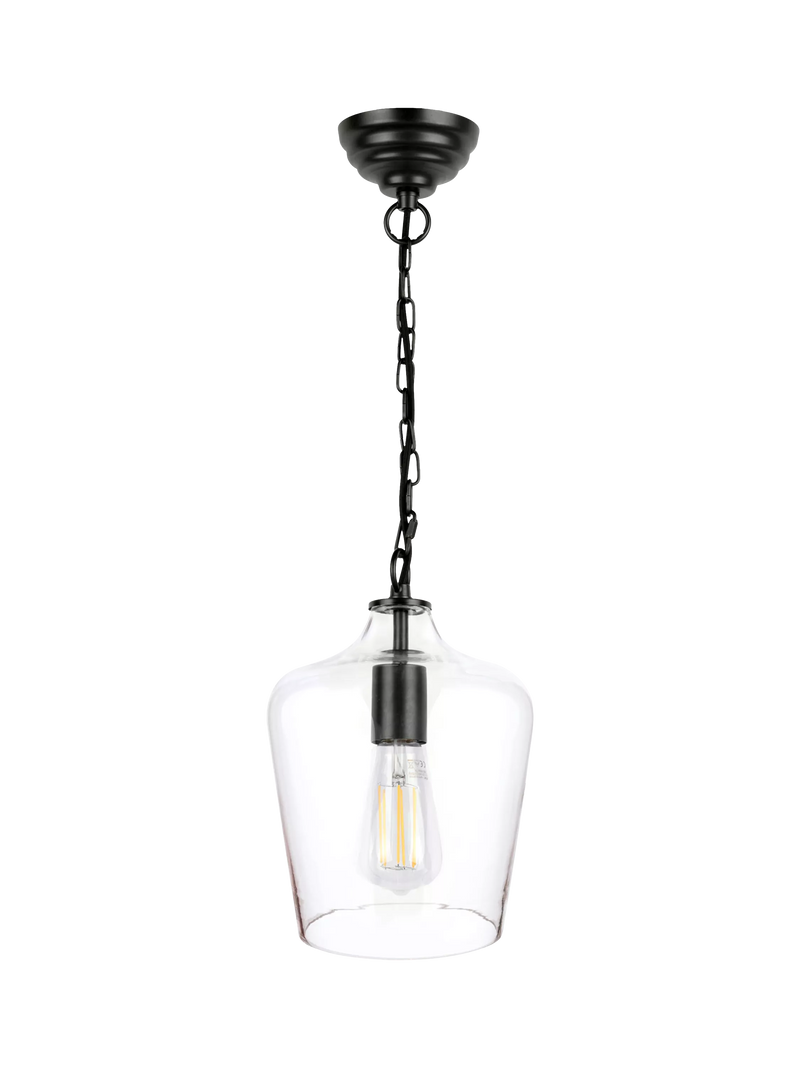 Laura Ashley Ockley pendant ceiling light black, imported from the UK