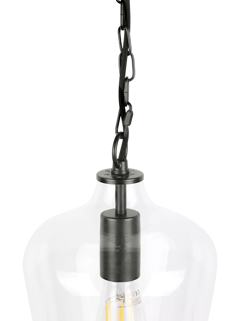 Laura Ashley Ockley pendant ceiling light black, imported from the UK