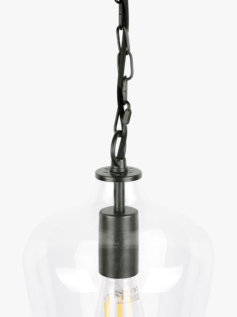 Laura Ashley Ockley pendant ceiling light black, imported from the UK