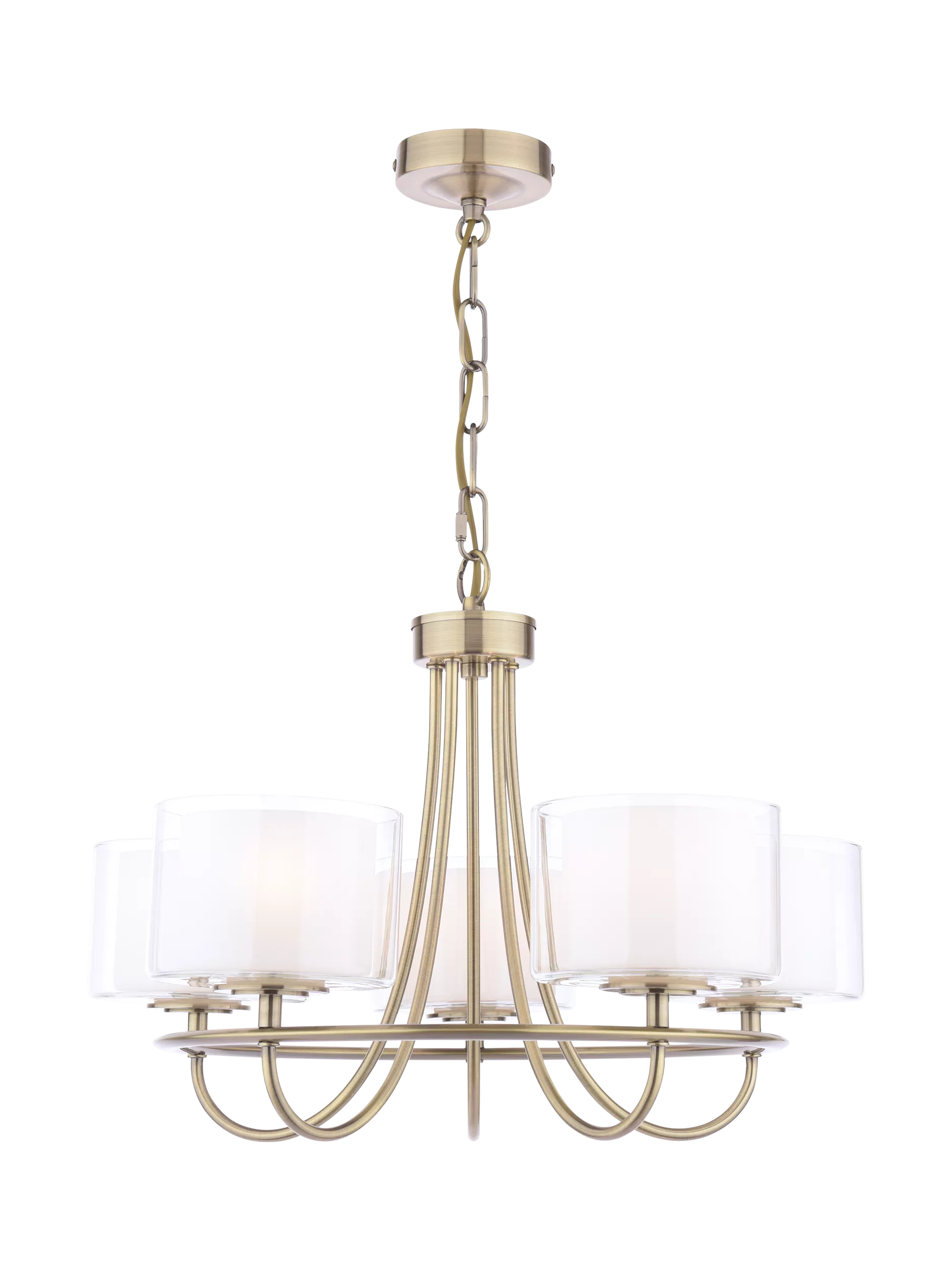Laura Ashley Southwell 5 arm chandelier antique brass, UK version