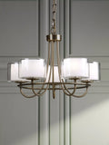 Laura Ashley Southwell 5 arm chandelier antique brass, UK version