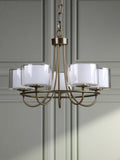 Laura Ashley Southwell 5 arm chandelier antique brass, UK version