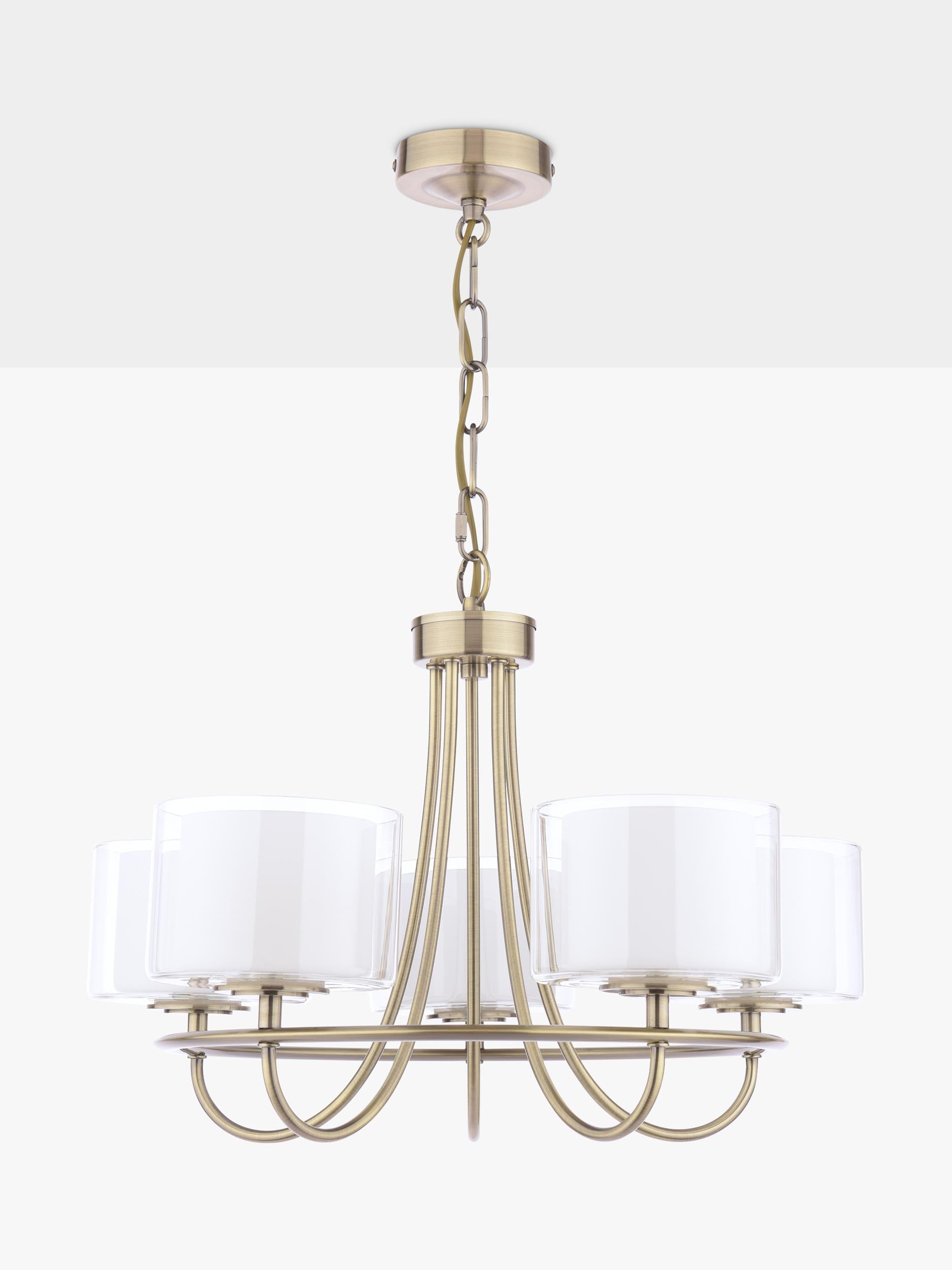 Laura Ashley Southwell 5 arm chandelier antique brass, UK version