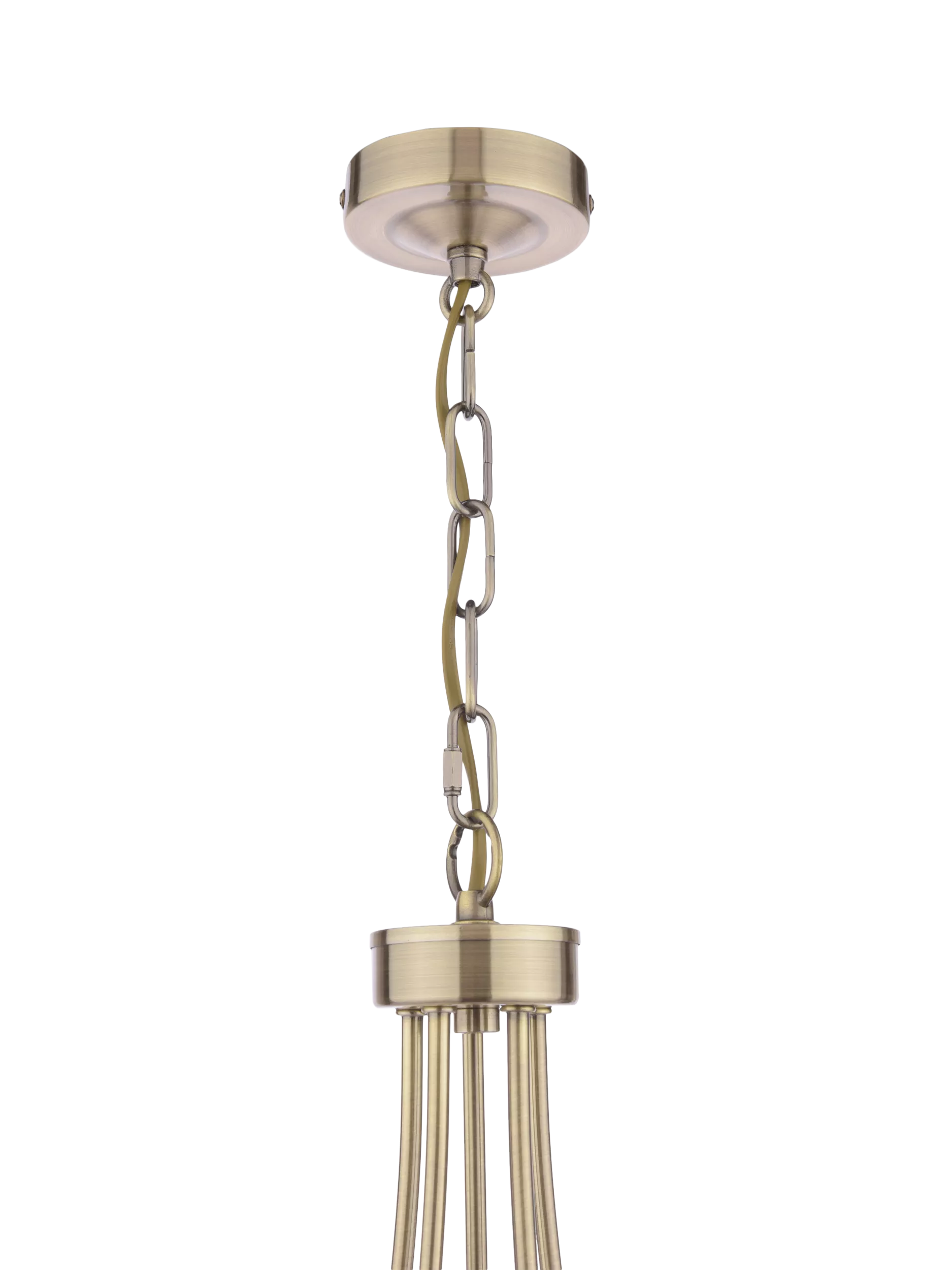 Laura Ashley Southwell 5 arm chandelier antique brass, UK version