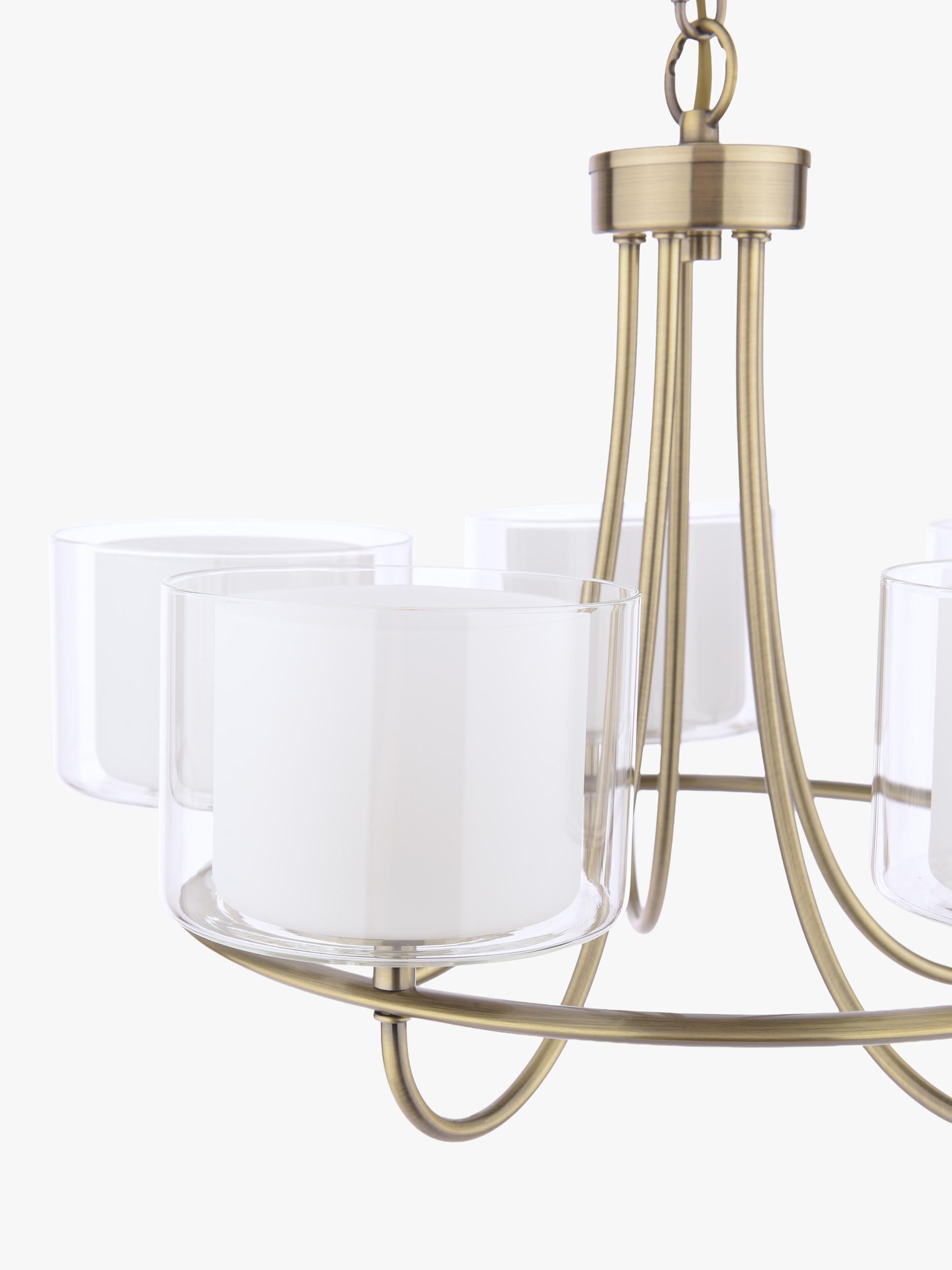 Laura Ashley Southwell 5 arm chandelier antique brass, UK version