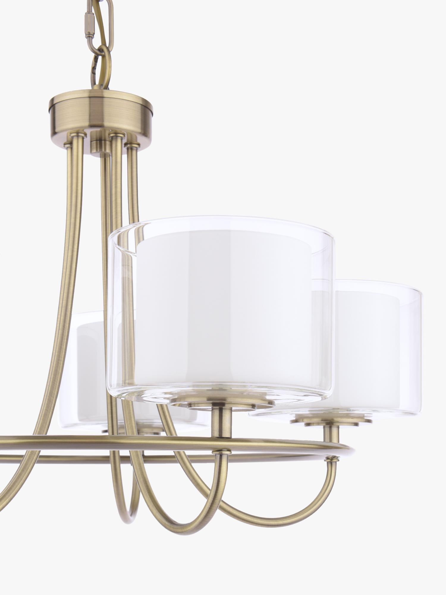 Laura Ashley Southwell 5 arm chandelier antique brass, UK version