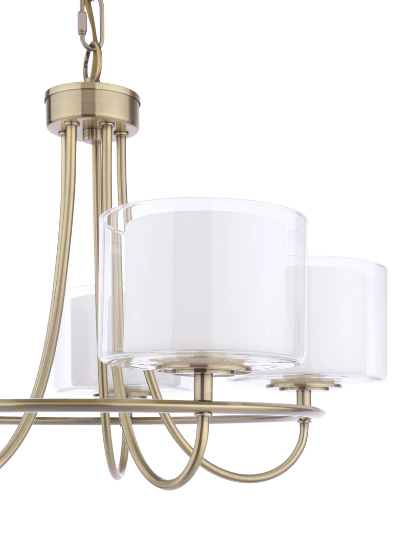Laura Ashley Southwell 5 arm chandelier antique brass, UK version