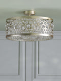Laura Ashley Tilbrook flush ceiling light champagne 40.5cm - British product