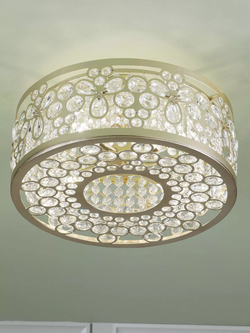 Laura Ashley Tilbrook flush ceiling light champagne 40.5cm - British product