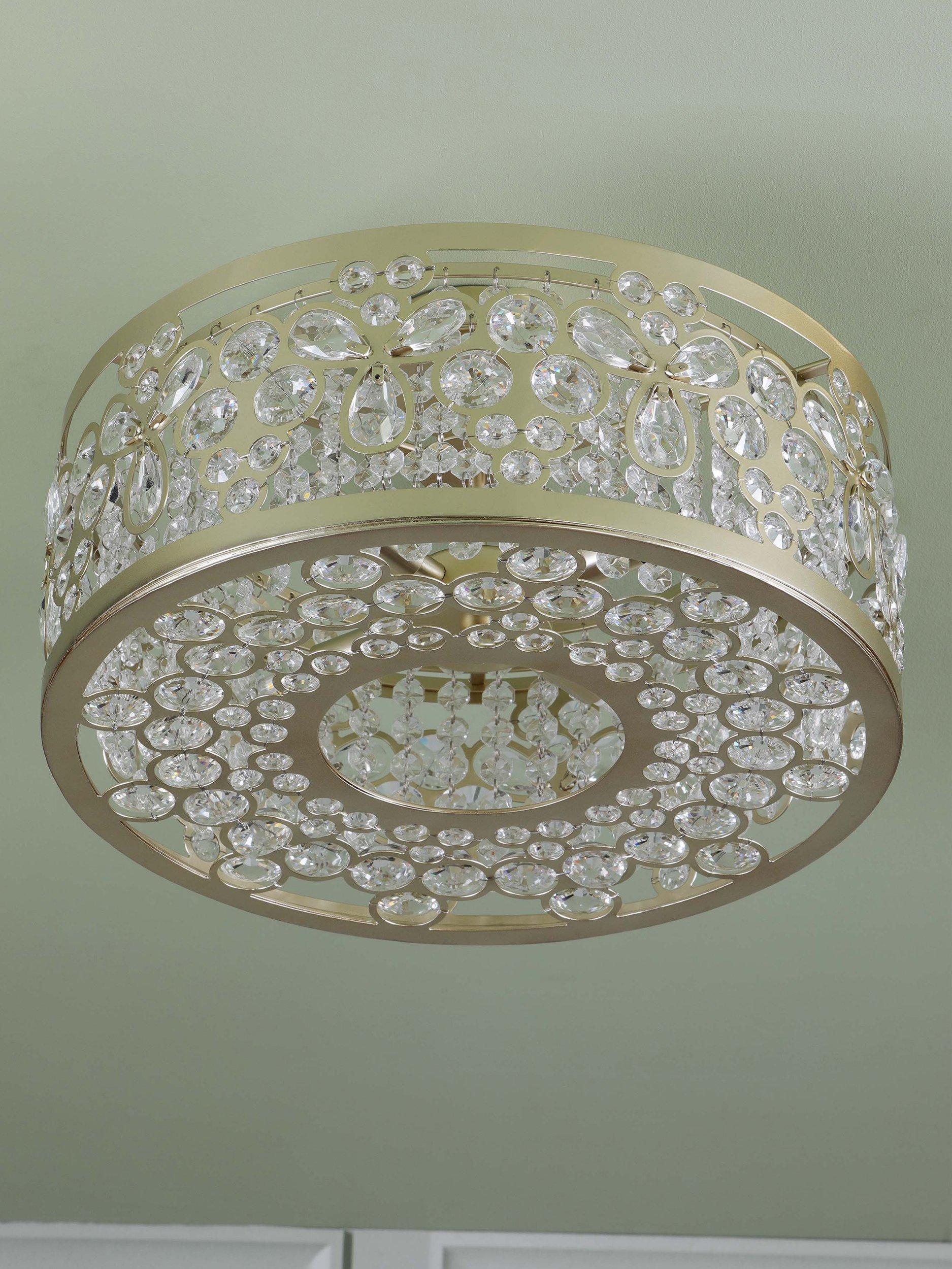 Laura Ashley Tilbrook flush ceiling light champagne 40.5cm - British product