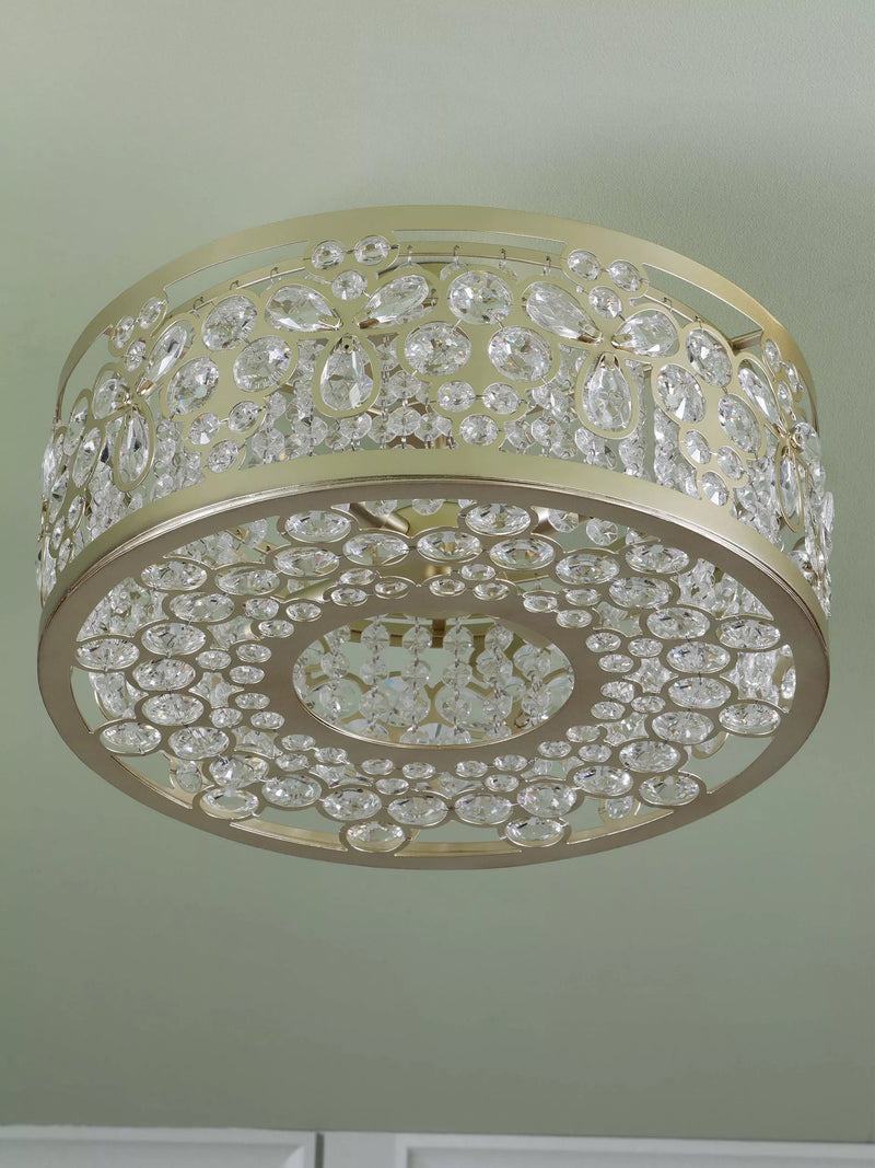 Laura Ashley Tilbrook flush ceiling light champagne 40.5cm - British product