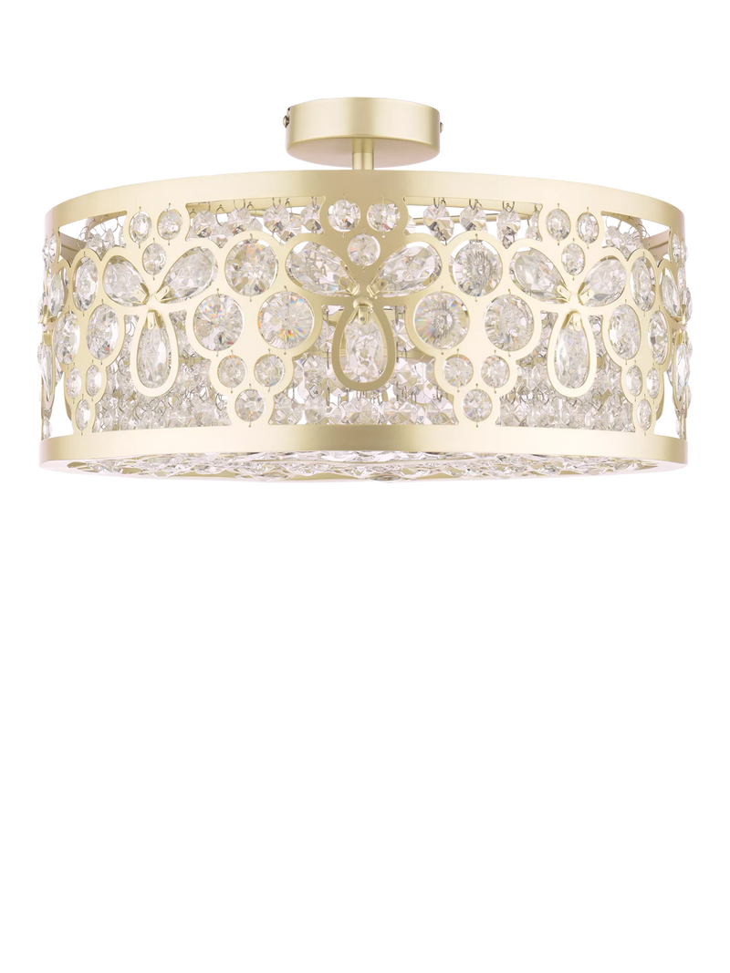 Laura Ashley Tilbrook flush ceiling light champagne 40.5cm - British product