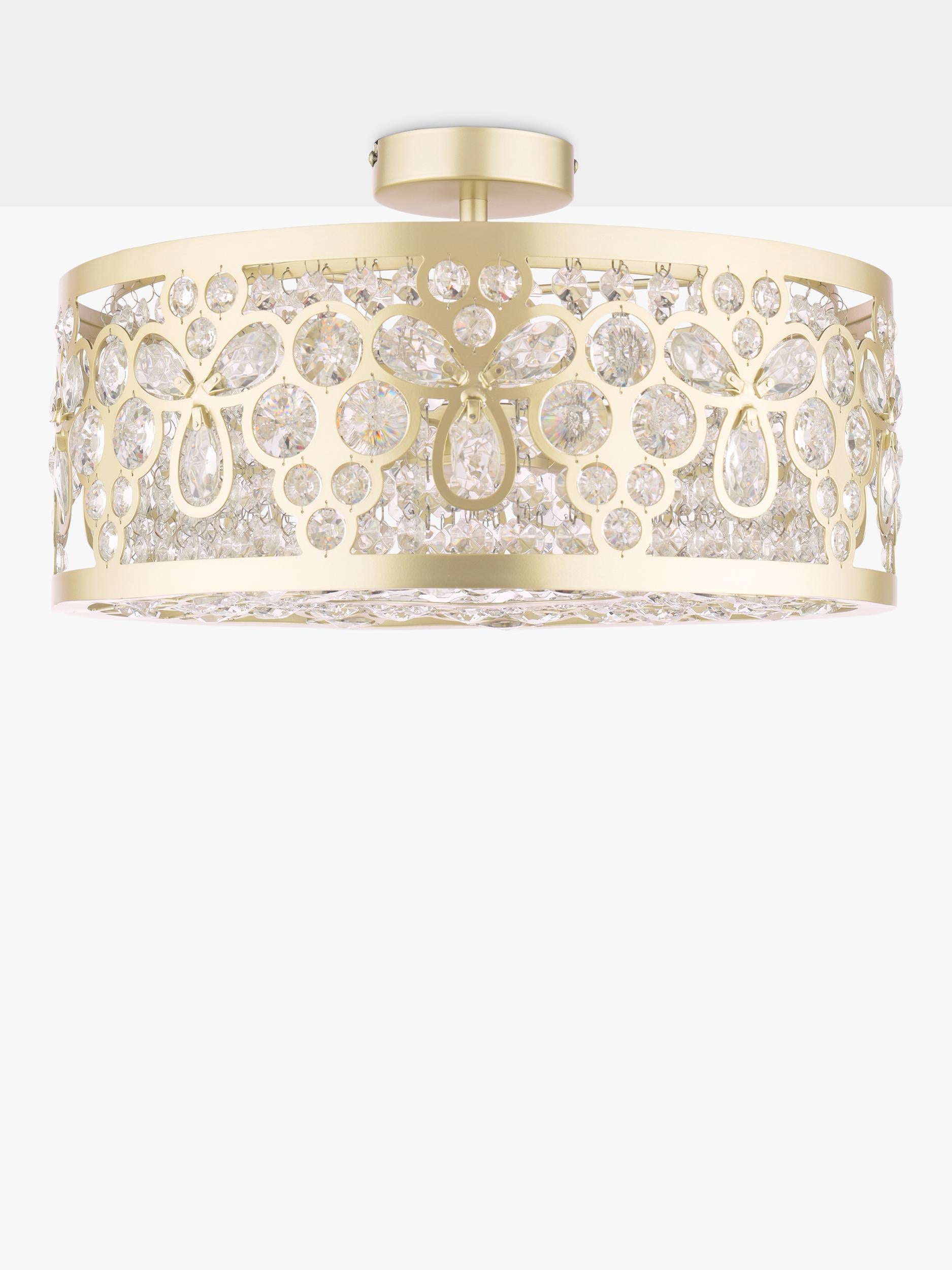 Laura Ashley Tilbrook flush ceiling light champagne 40.5cm - British product