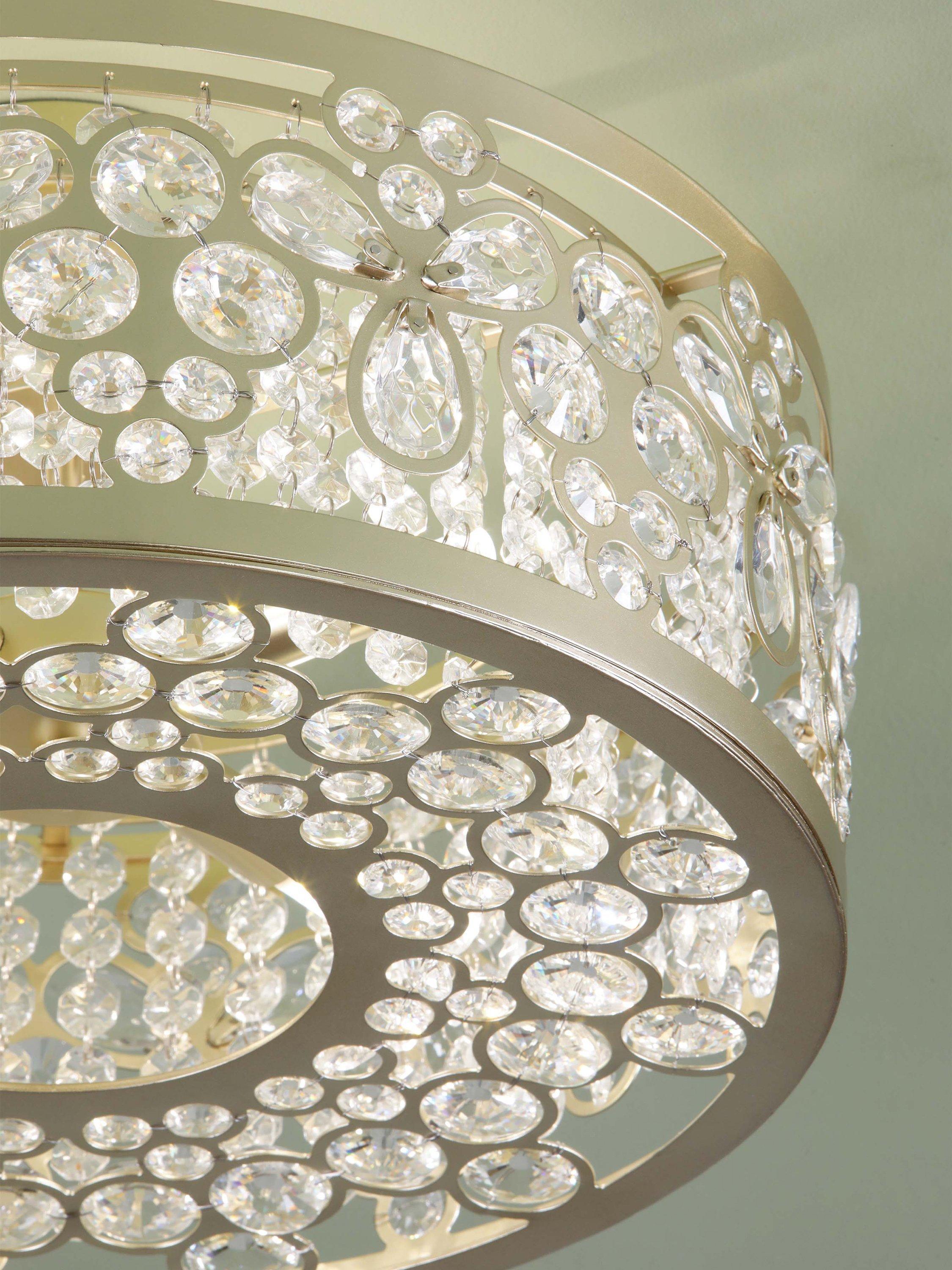 Laura Ashley Tilbrook flush ceiling light champagne 40.5cm - British product