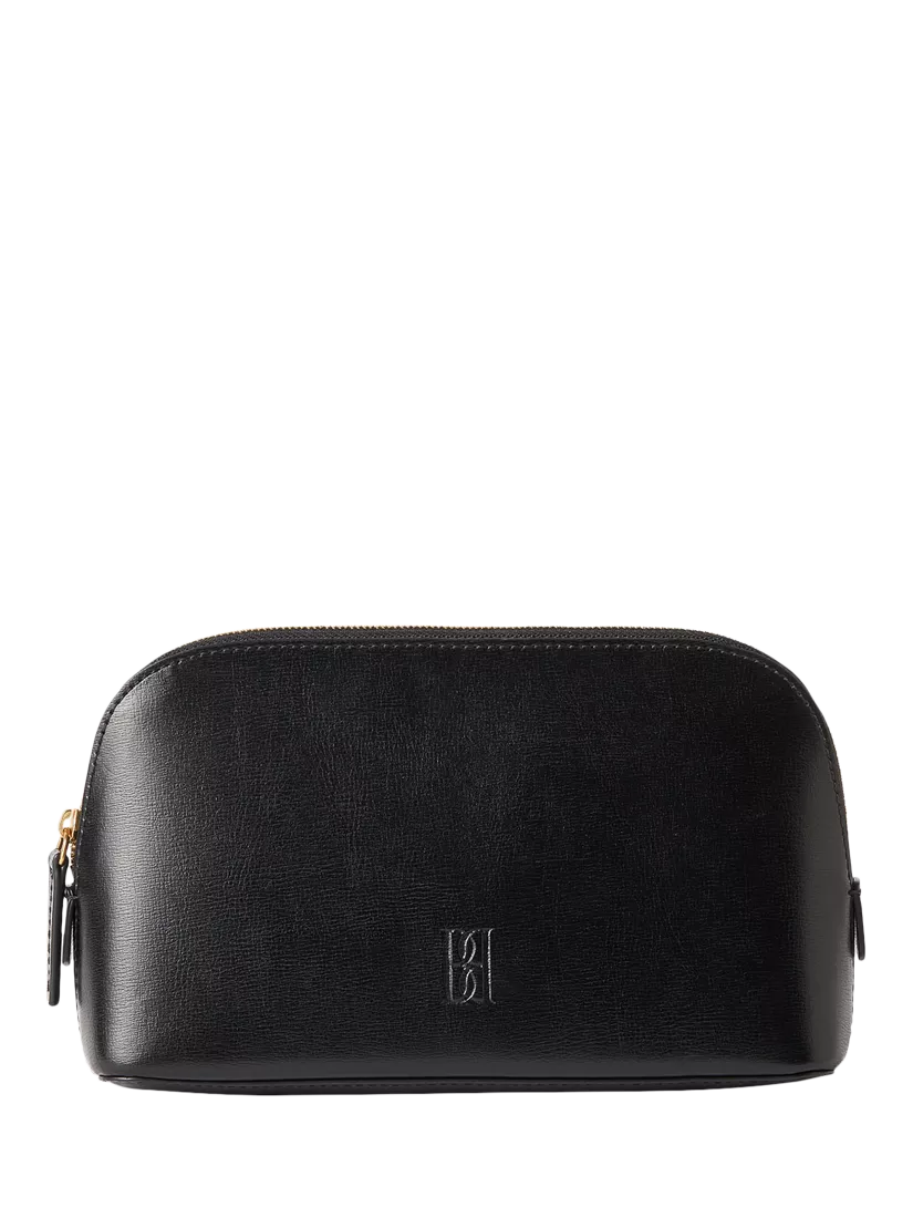 By Malene Birger Aya small leather cosmetics case black, UK version