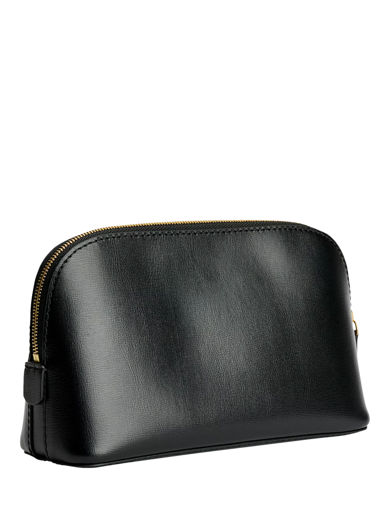 By Malene Birger Aya small leather cosmetics case black, UK version