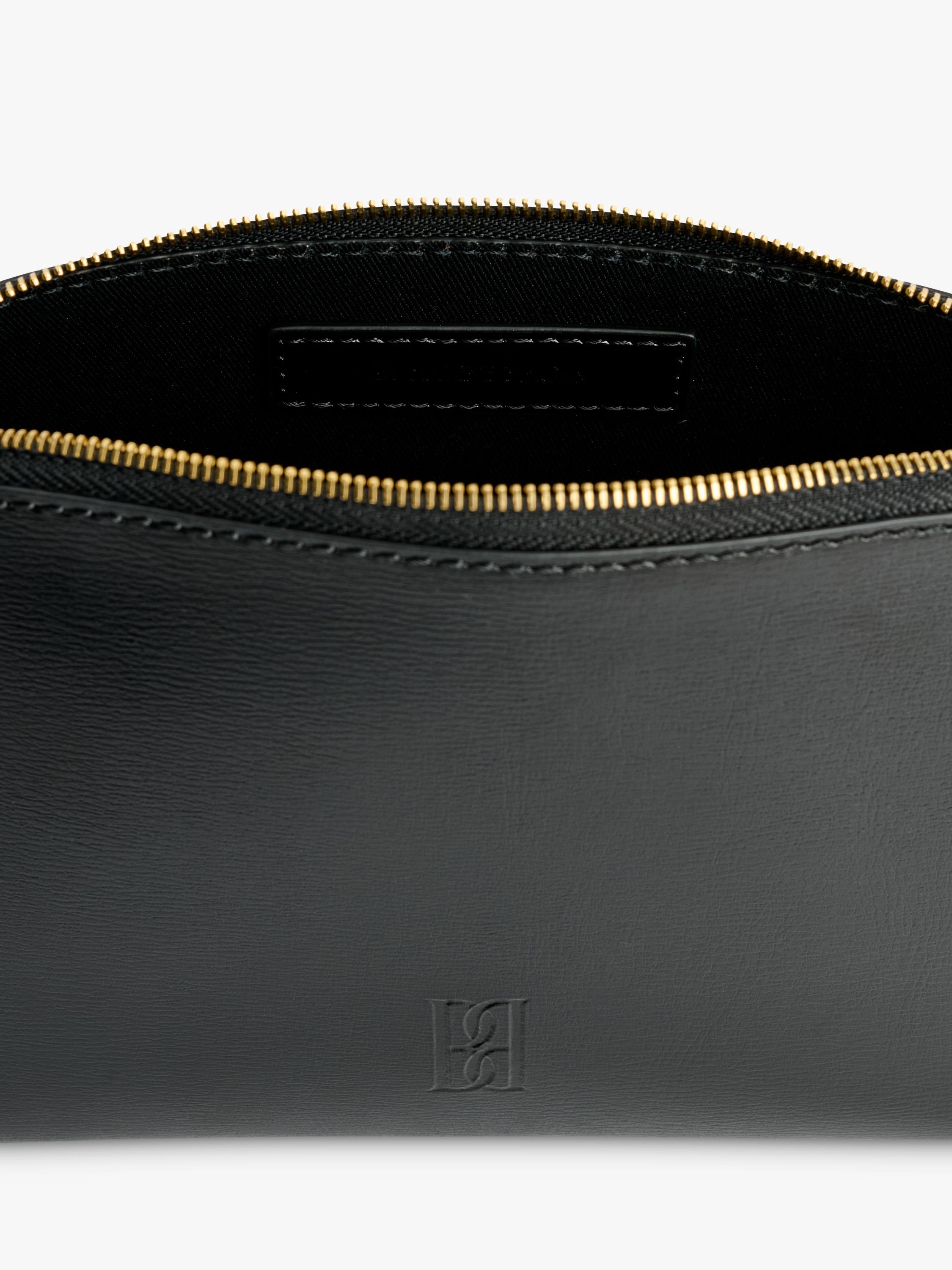 By Malene Birger Aya small leather cosmetics case black, UK version
