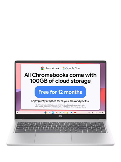 John Lewis HP Chromebook 15a-nb0001na Laptop - Intel Core i3, 8GB RAM, 256GB, 15.6 Full HD- Buy online at McGrocer