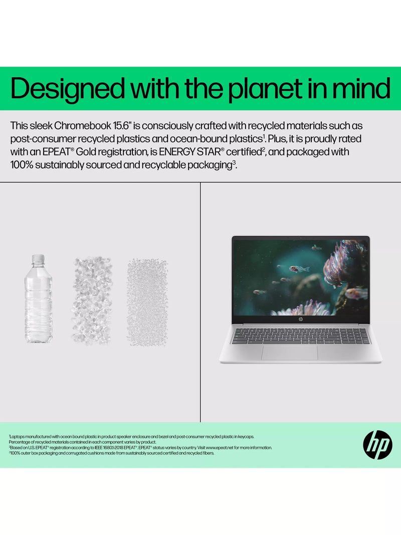 HP Chromebook Intel Core i3 laptop 8GB RAM 256GB storage (British brand)