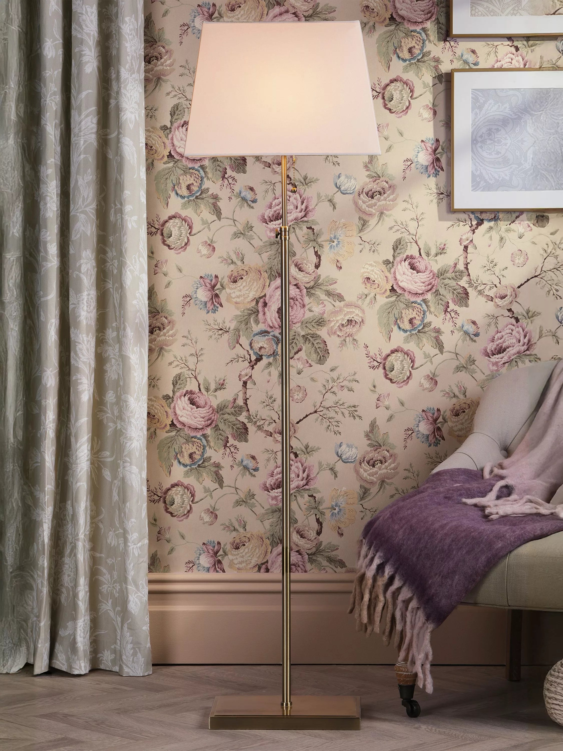 Laura Ashley Bartley floor lamp antique brass (British brand)